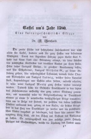 Cassel um's Jahr 1580.