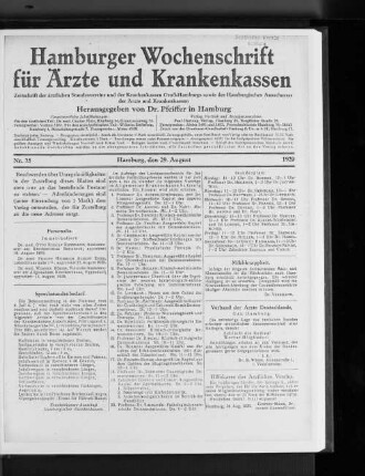 Verband der Ärzte Deutschlands, Gau Hamburg.