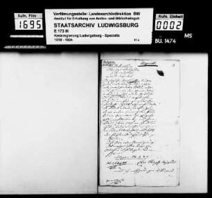 Gesuch des Christoph Friedrich Öhler von Häfnerhaslach, Oberamt Brackenheim, um bürgerliche Aufnahme in Freudental zwecks Eheschließung mit einer Bürgerstochter daselbst