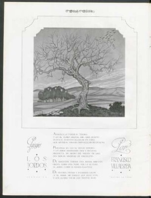Paisajes - Los tordos : Dibujo de Rafael de Lamo