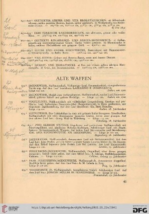 Alte Waffen (Nr. 670-697)