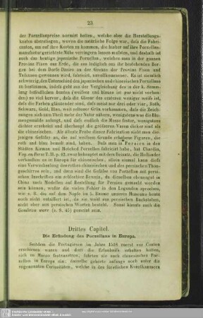 Drittes Capitel. Die Erfindung des Porzellans in Europa