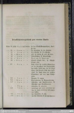 Druckfehlerverzeichniß zum vierten Theile
