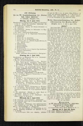 Dritte Generalversammlung des "Kathol. Lehrervereins der Provinz Posen" : Pfingsten, den 3., 4. und 5. Juni 1895