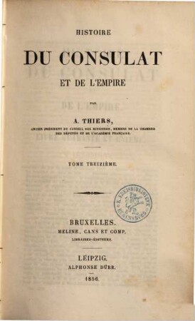 Histoire du consulat et de l'empire, 13