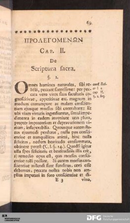 Cap. II. De Scriptura sacra.