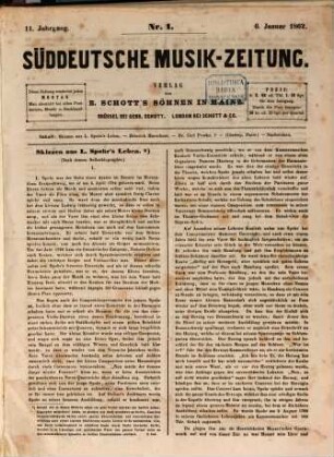 Süddeutsche Musik-Zeitung. 11. 1862