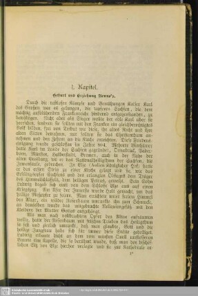 1. Kapitel. Geburt und Erziehung Benno´s