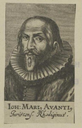 Bildnis des Ioh. Marius Avantius