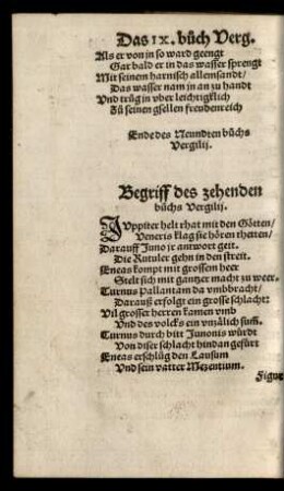 Begriff des zehenden buchs Vergilii.
