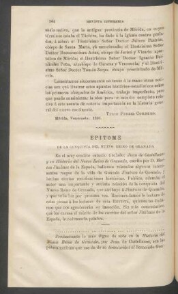 Epítome de la conquista del Nuevo Reino de Granada