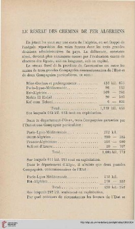4.1886 = Année 5: Le réseau des chemins de fer algériens