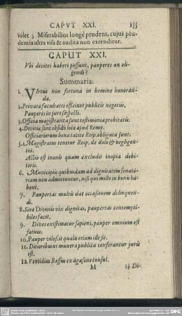 Caput XXI. Ubi divites haberi possunt, pauperes an eligendi?