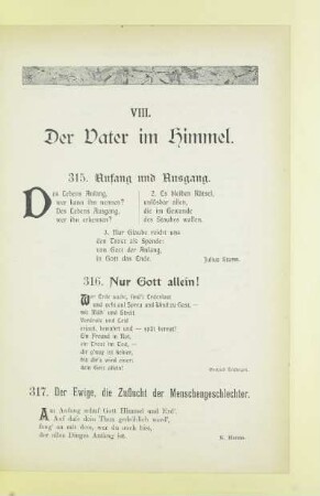 VIII. Der Vater im Himmel
