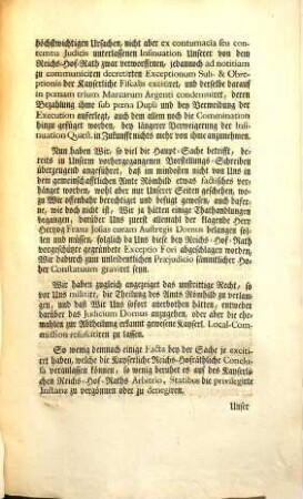 Von Gottes Gnaden, Anton Ulrich, Herzog zu Sachsen, Jülich, Cleve und Berg ... Unsern freundlichen günstigen und gnädigen Gruß, auch geneigten Willen zuvor: Hoch- und Wohlwürdige ... Besonders liebe Herren und liebe besondere! In Verfolg Unsers unterm 7. April a. c. an die Herren und Dieselbe erlassenen Vorstellungs-Schreiben haben Wir beschwerend die fernere Anzeige zu thun ... : [Franckfurth am Mayn, den 7. April 1751]