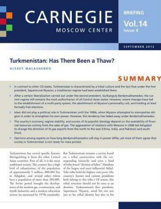 Turkmenistan : has there been a thaw?