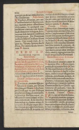 Ordo Ad Faciendam Aquam. benedictam.