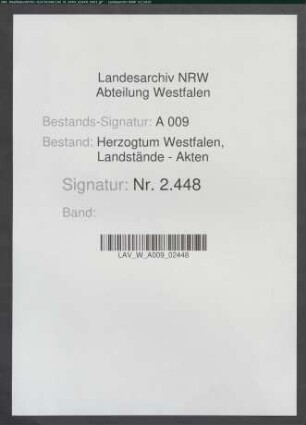 Kopfschatzliste der Stadt Allendorf