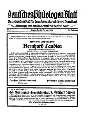 Bernhard Laudien : [Nachruf]