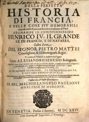 Della perfetta historia di Francia ... libri sette
