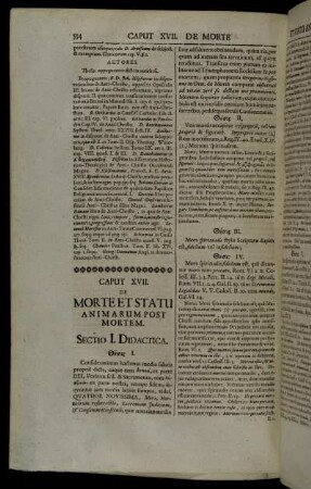 Caput XVII. De Morte Et Statu Animarum Post Mortem.
