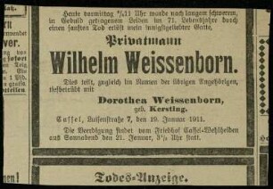 Weissenborn, Wilhelm