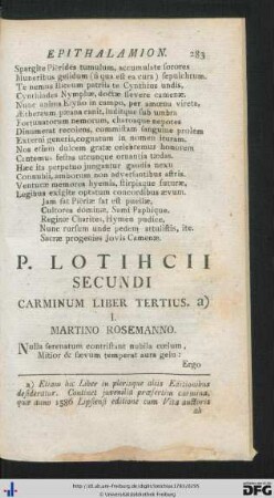 Liber III Carminum.