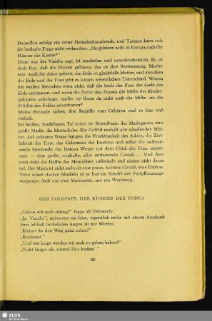 Der Lolopaty, Der Künder Des Todes