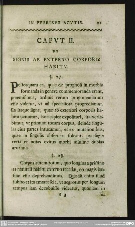 Caput II. De Signis Ab Externo Corporis Habitu