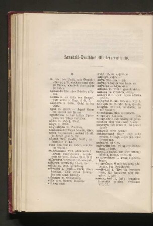 Sanskrit-Deutsches Wörterverzeichnis