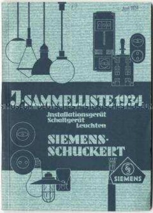 Katalog über Installationsgeräte, Schaltgeräte und Leuchten