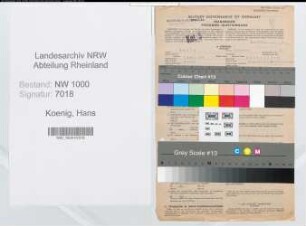 Entnazifizierung Hans Koenig, geb. 07.04.1901 (Arzt)