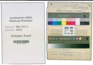 Entnazifizierung Rudolf Schlueter , geb. 19.05.1889 (Bankdirektor)
