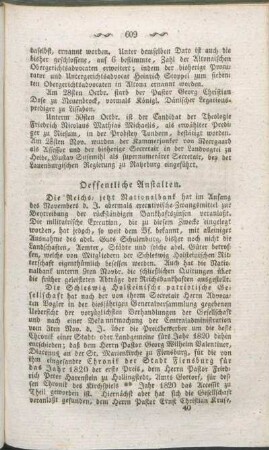 Oeffentliche Anstalten.