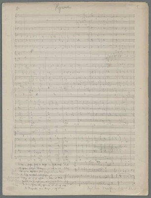 Deutsche Motette, V (4), Coro, op. 62, TrV 230, Fragments - BSB Mus.ms. 12887 : [caption title:] Hymne