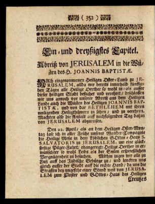 Ein- und dreyßigstes Capitel.