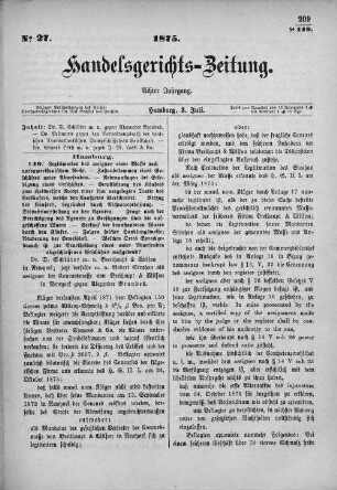 No. 27. 3. Juli 1875
