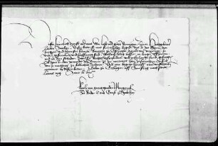 Markgraf Karl von Baden an Graf Ulrich: bittet, zwei Esslinger Bürger, die in des Grafen Haft gekommen sind, ledig zu lassen und vor ihm zu belangen.