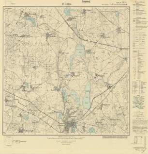 2444 (alte Nr.: 1048) Penzlin, Meßtischblatt (4cm - Karte)