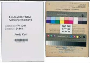 Entnazifizierung Karl Arndt , geb. 04.08.1907 (Wachmann)