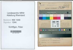 Entnazifizierung Peter Schiffgen , geb. 20.02.1887 (Haendler)