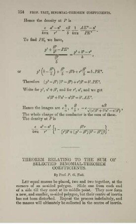 Theorem relating to the sum of selected binomial-theorem coefficients.