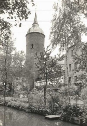 Luckau, Roter Turm : Luckau. Roter Turm mit Nordpromenade