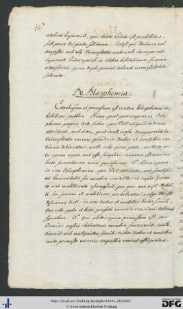 [S. 16] De blasphemia