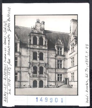 Azay-le-Rideau (Indre et oire), Schloss, Baubeginn 1518. EIngang