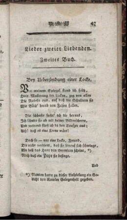 Lieder zweier Liebenden. Zweites Buch.