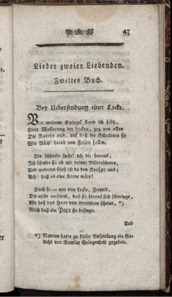 Lieder zweier Liebenden. Zweites Buch.