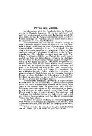 Physik und Chemie