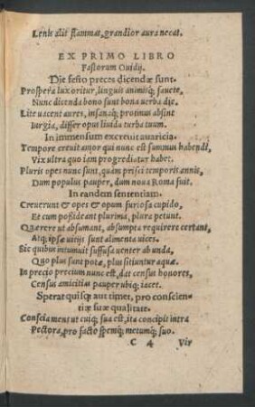 Ex ... Libro Fastorum Ovidii.