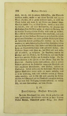 43. Fortsetzung. Gustav Adolph